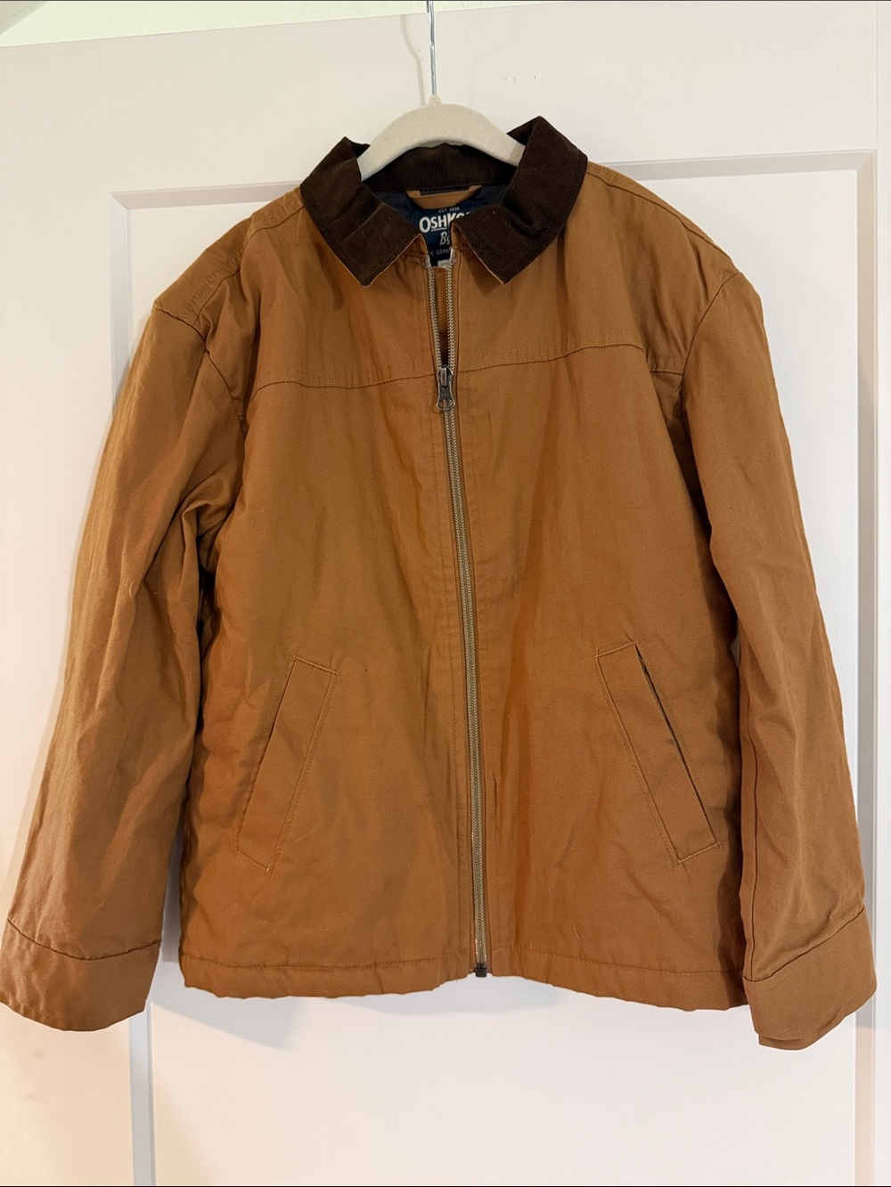 OshKosh B'gosh Tan-Brown Barn Jacket with Corduroy Collar